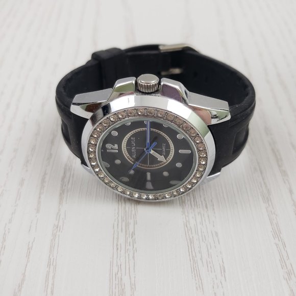 Allen Lyle Black Silicone Round Face Watch Crystal - Picture 3 of 7